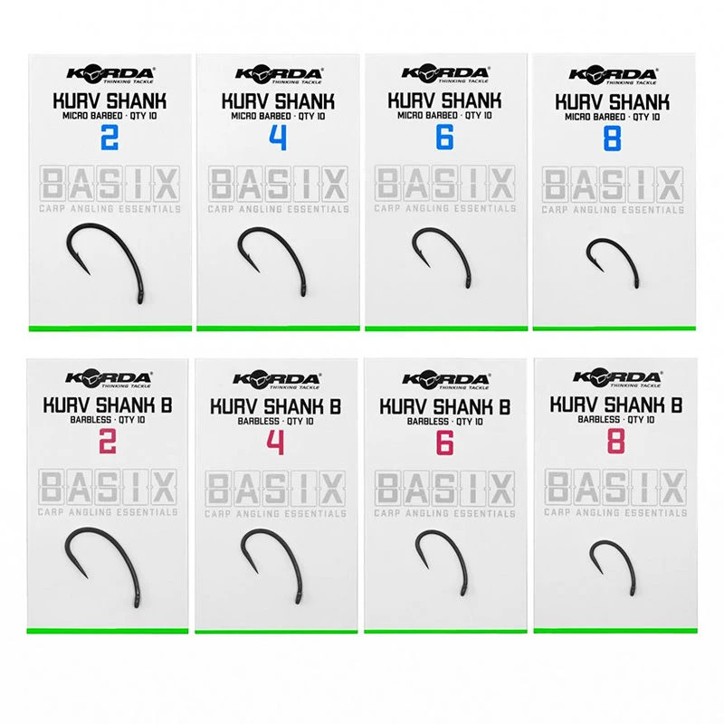 Korda Basix Kurv Shank Hooks